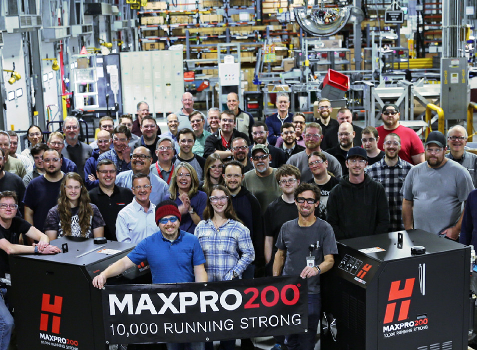 Hypertherm associates with MAXPRO200 systems and a 10,000 running strong banner