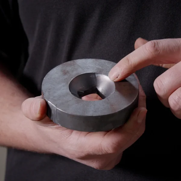 Plough bolt holes with countersinks